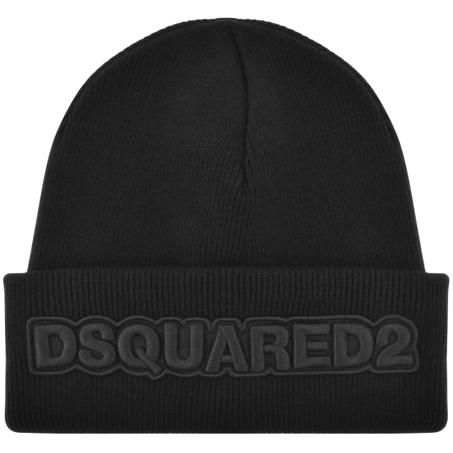 DSQUARED2 Knit Beanie Hat Black | Mainline Menswear us
